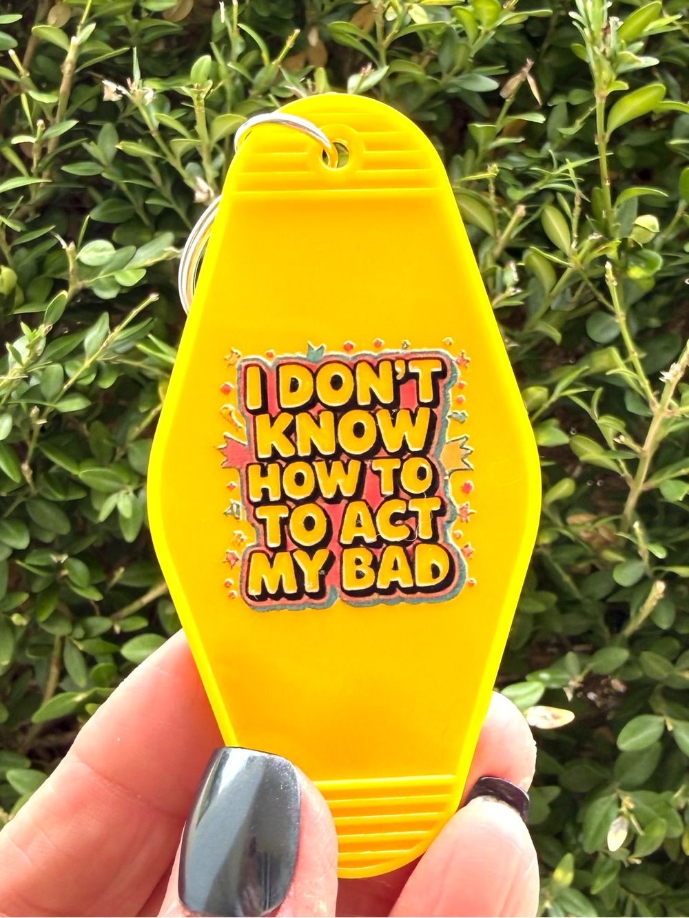 Vintage style motel key 3.5 inch keychain humorous gift idea